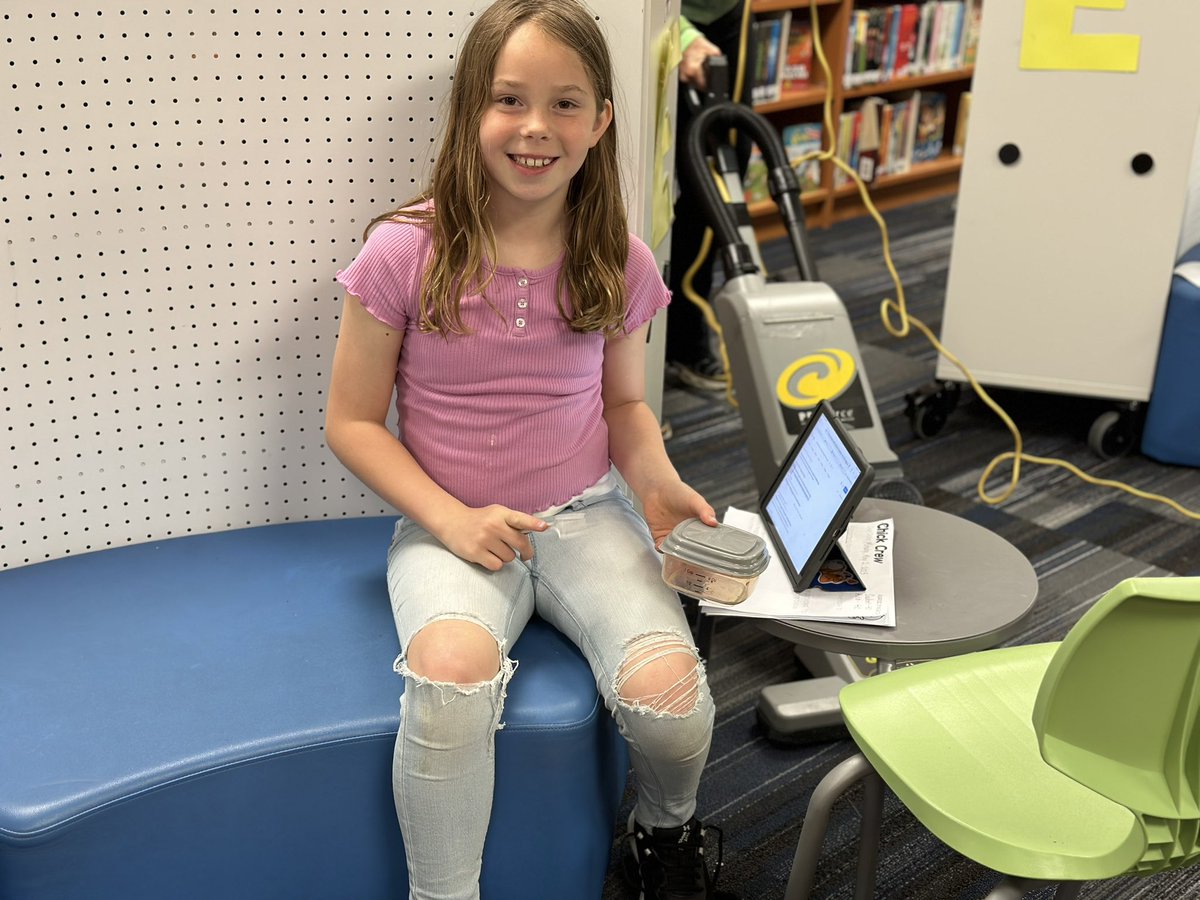 We have fourth graders that have joined the Chick Crew! They’re researching different topics about chicks and they’re going to make videos to share their learning with the whole school!! So exciting!! #hcsdinnovate