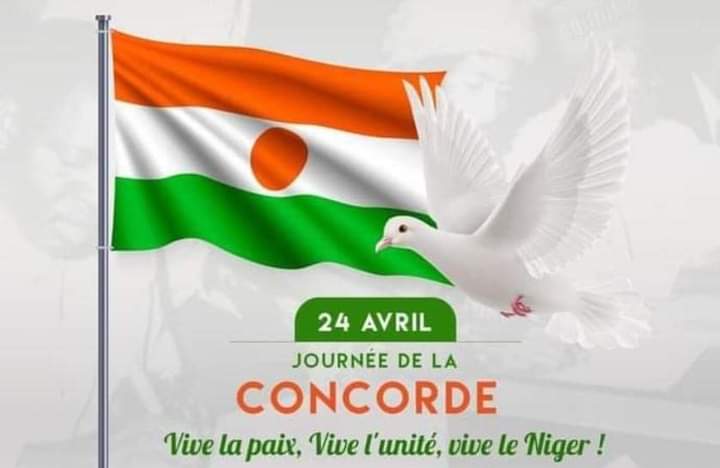 في هذا اليوم الوطني للوفاق # النيجر ، أتمنى لوطننا كل التوفيق وأدعونا إلى العمل يوميًا حتى يكون السلام والتماسك الاجتماعي والوحدة الوطنية هي القيم التي تحمل ميثاق العيش معًا بلا رجعة.