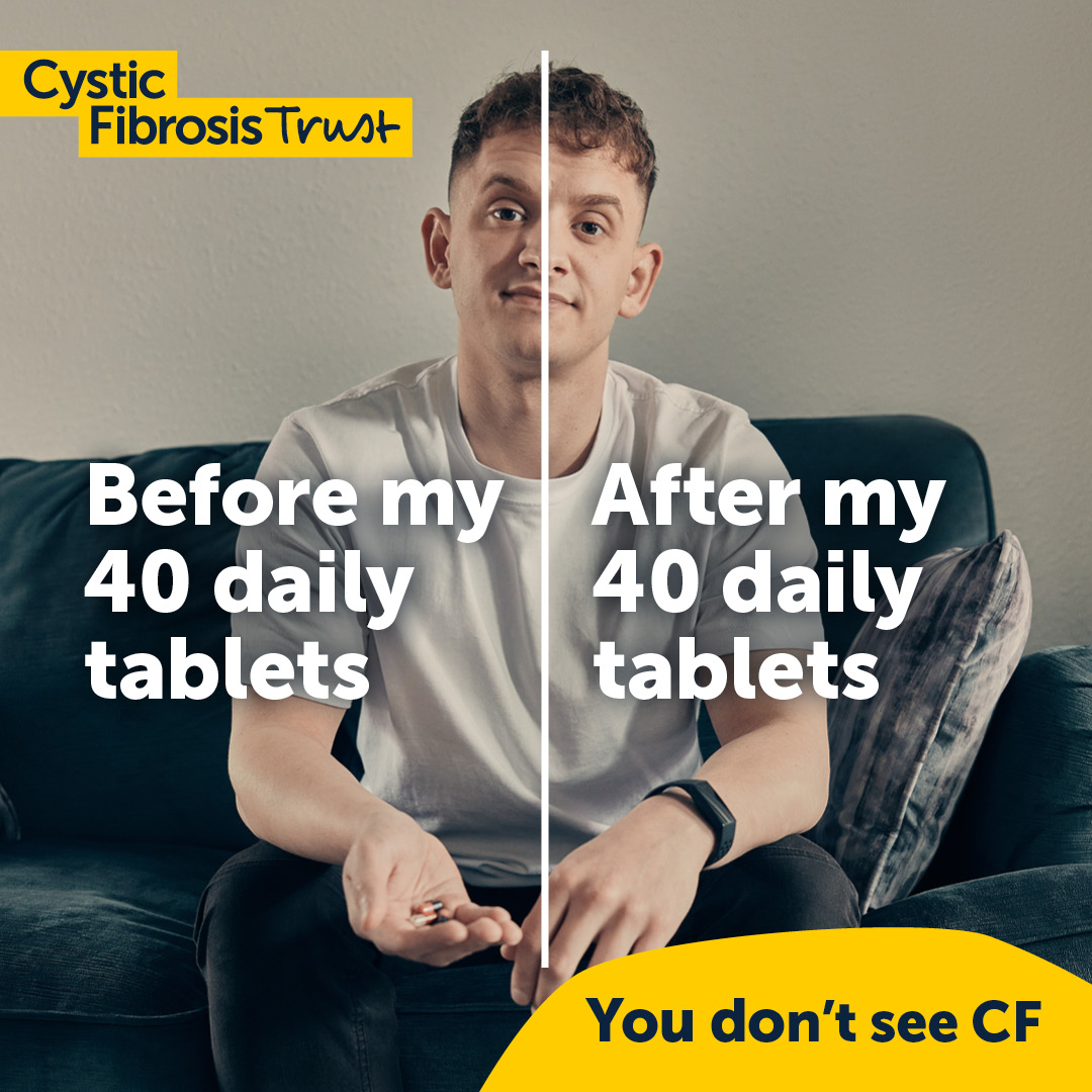 You don’t see CF…

Today we are thrilled to launch our new awareness campaign, continuing our previous #CFTruths work, featuring Kieron. 
You'll be able to spot him on billboards around the UK from today, so keep your eyes peeled!

Find out more ➡️ ow.ly/SWE450NQF2M