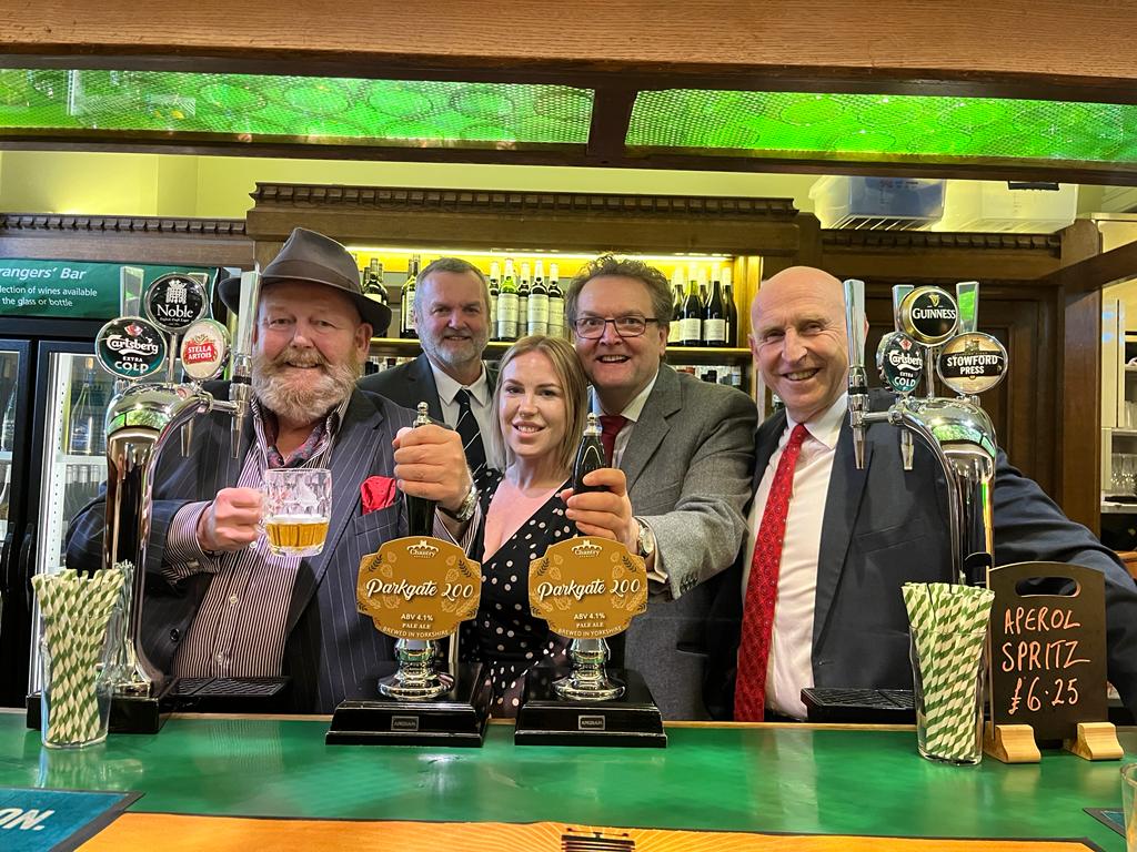 What an honour to be invited by <a href="/JohnHealey_MP/">John Healey</a> to commemorate Parkgate turning 200 years old by having our beer on in the House of Commons bar 🍻 

Cheers to Parkgate 200!