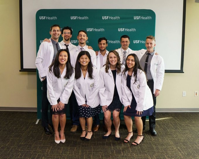 AdvanceUSF (@advanceusf) on Twitter photo Last month, the <a href="/USF_SPT_RS/">USF School of Physical Therapy & Rehab Sciences</a> Class of 2025 received their first white coats! Thank you to the ceremony's presenting sponsor, <a href="/TGHCares/">Tampa General Hospital</a>. A huge thank you to all the donors who generously sponsored a first-year student's white coat 💚 Last month, the <a href="/USF_SPT_RS/">USF School of Physical Therapy & Rehab Sciences</a> Class of 2025 received their first white coats! Thank you to the ceremony's presenting sponsor, <a href="/TGHCares/">Tampa General Hospital</a>. A huge thank you to all the donors who generously sponsored a first-year student's white coat 💚