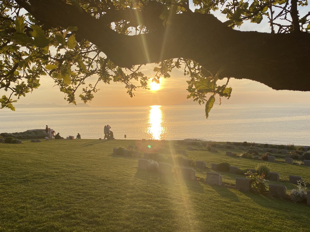 Ari Burnu ⁦<a href="/CWGC/">Commonwealth War Graves</a>⁩ cemetery on the eve of Anzac Day Gallipoli as we wait for the site to be cleared to open.