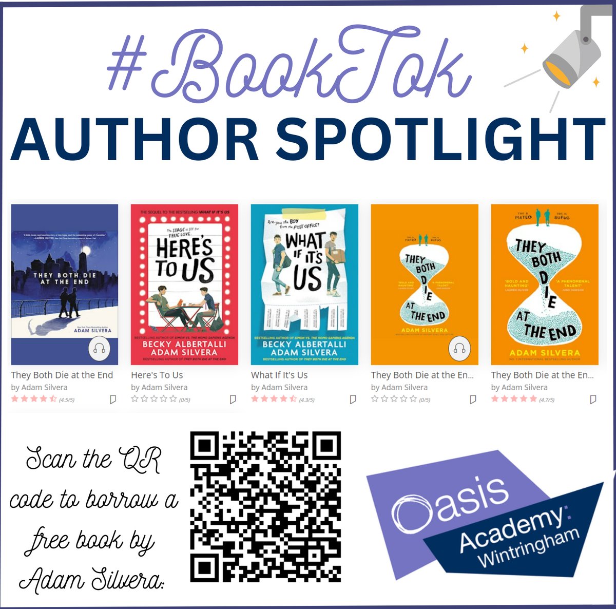 FREE ACCESS to the latest #BookTok books for all OAW students! Scan the QR code or visit the ePlatform to find your new favourite author.