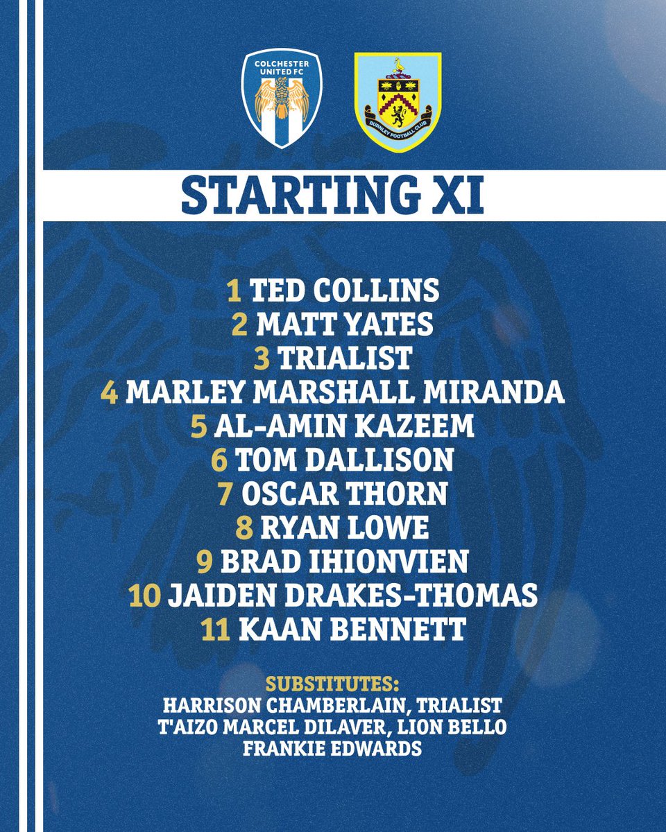 Colchester United FC on Twitter "👨‍🎓 Here’s how the U21s line up for