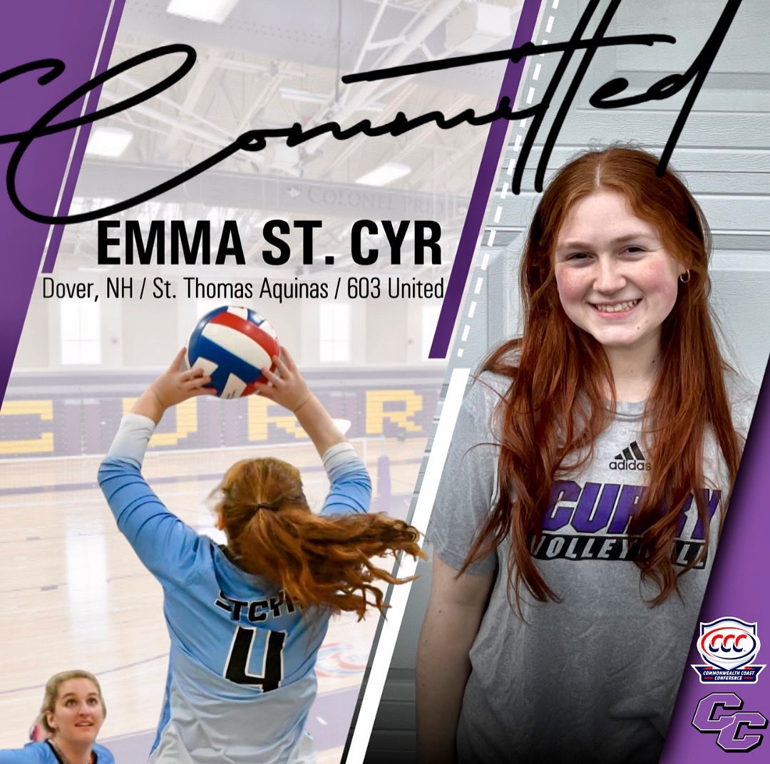 🚨COMMITMENT ANNOUNCEMENT!
We are so excited to introduce our incoming class of 2027! 

Welcome, Emma St. Cyr! 💜 We can’t wait for the #next4 with you 💪🏼🏐

#curryclassof2027 #futurecolonels #ccvb #curryvolleyball #bleedpurple #d3vb #cccvb