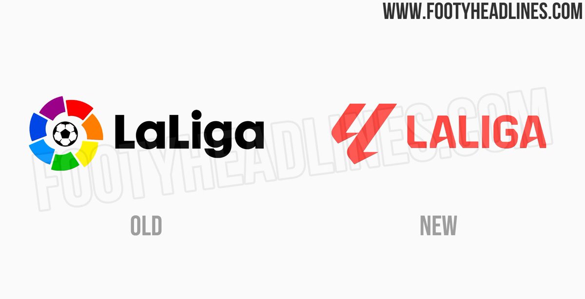 This isn’t confirmed, but is it that bad?

Yes and no.

Unlike Mastercard’s genius evolution, La Liga has opted for revolution.

The new logo has no golden thread back to the heritage of the iconic colour wheel.

What was the most recognisable feature is no more.