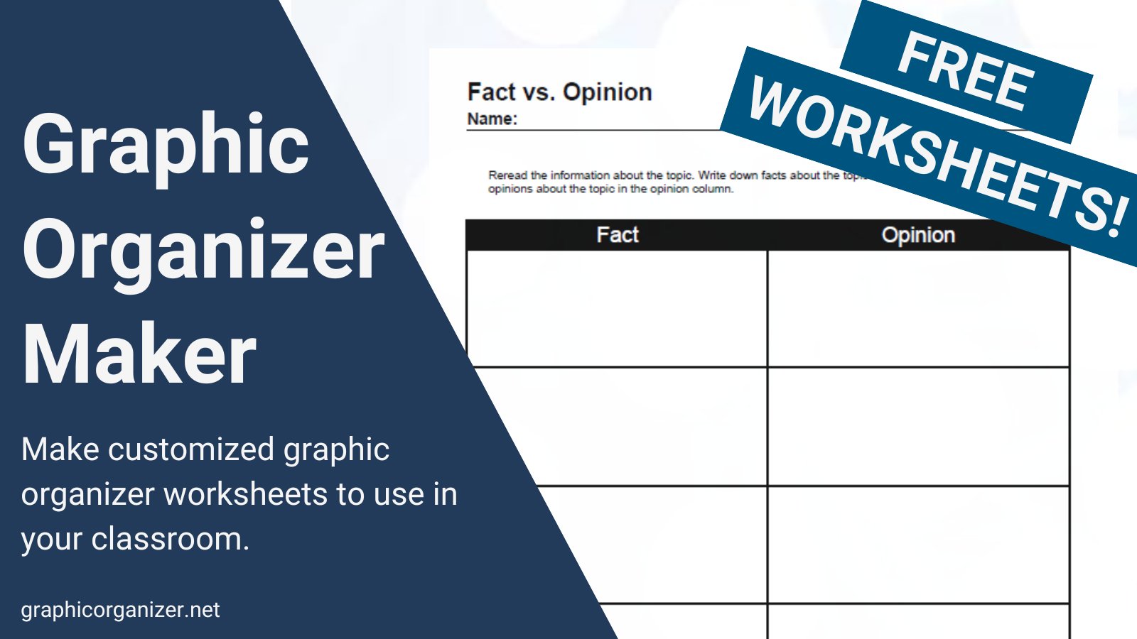Fact And Opinion Graphic Organizer