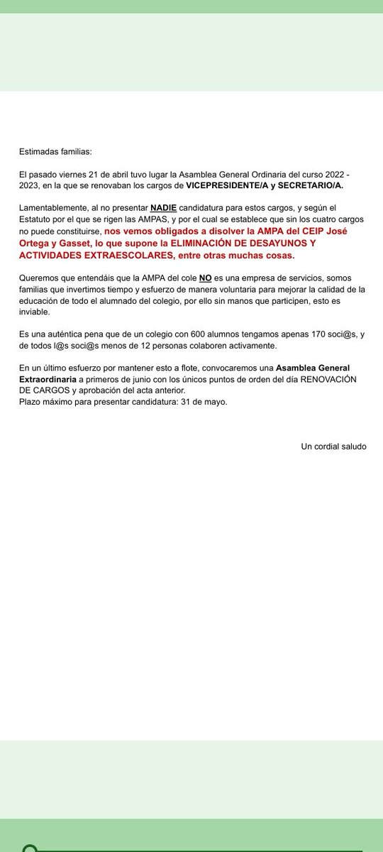 ⚠️⚠️⚠️ DISOLUCIÓN AMPA⚠️⚠️⚠️
