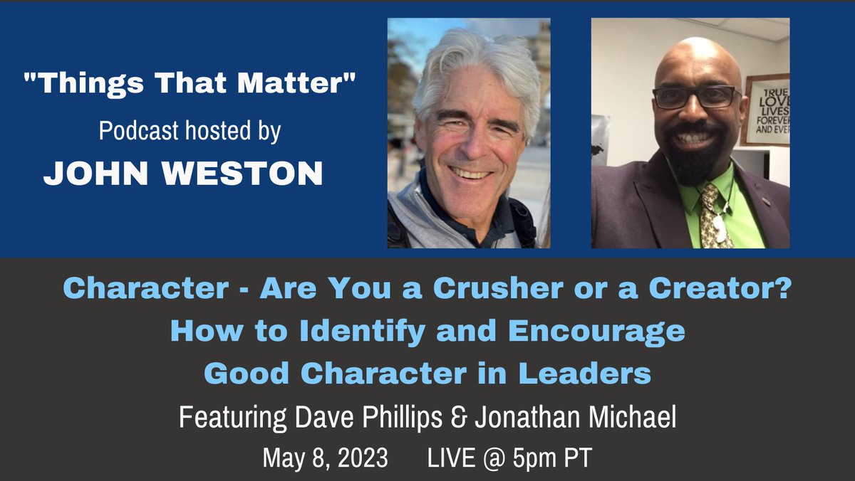 John Weston (@jwestonadvisor) on Twitter photo Sign up to watch the next Things That Matter episode LIVE at johnweston.ca/register!
#podcast #lifecoach #goal #leadership Sign up to watch the next Things That Matter episode LIVE at johnweston.ca/register!
#podcast #lifecoach #goal #leadership