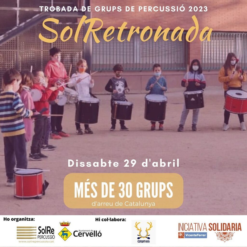 Un altre dels grups #escolars que participarà a la #SolRetronada23 son els alumnes de l’Escola La Sardana de Badia del Vallès. Dissabte gaudirem d’una gran varietat de grups i estils!
.
.
.
.
#SolRe #percussió #batucada #lasardana #escolalasardana #badia… instagr.am/p/CrbOXIbN3b4/