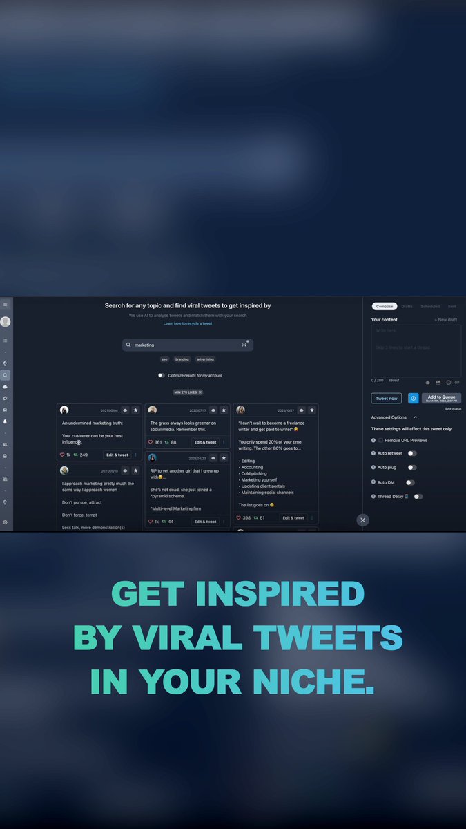 Arion_eis's tweet photo. 💥Tweet Hunter💥BUILD &amp; MONETIZE YOUR TWITTER AUDIENCE FAST🔥Turn Twitter into a sales machine💵

👉👉👉👉👉👉https://t.co/plyXBeknzD👈👈👈👈👈

#Tweets #Trending #MONEY #salestips #makemoney #ArtificialIntelligence  #contentcreation #Productivity https://t.co/RvAtI6IKGF