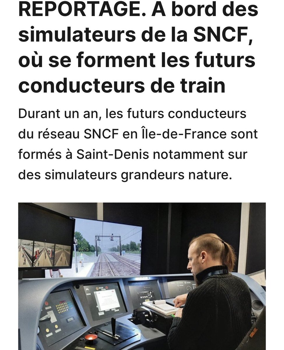 TellierCecile's tweet photo. https://t.co/SovgQsF4lw
Un reportage sur la formation rémunérée des futurs conducteurs et conductrices de trains #sncfVoyageurs merci @actufr @AymericAnselin @LacazeX #teamTraction #UNFT #formation #Transilien  #recrutement https://t.co/hjjZwTce6v
