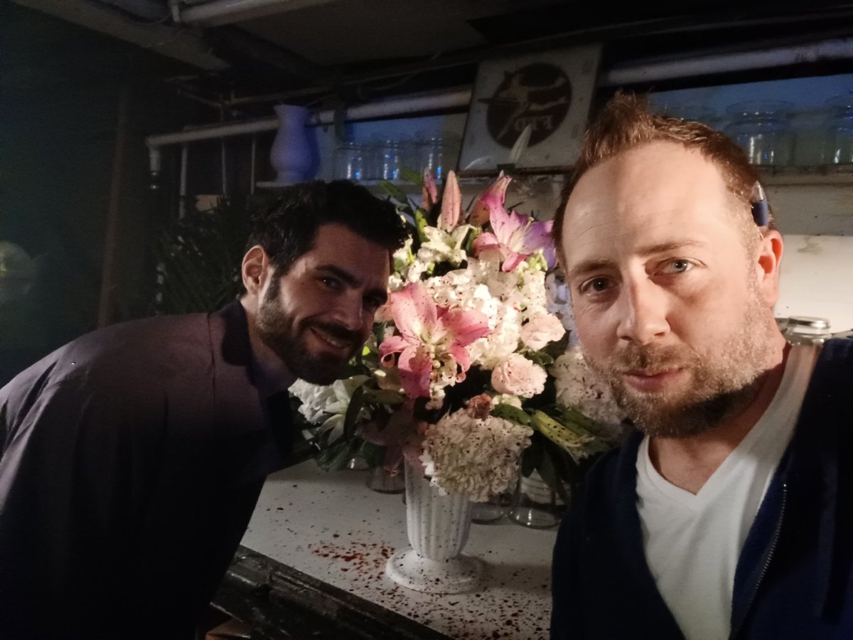 jeffdescoteaux's tweet photo. Things got a bit bloody with my buddy @TomDeNucci on the set of #TheFlorist it was an absolute pleasure to finally be apart one of your projects my friend! Thank you!🌹🎬 https://t.co/Qiy9mi5kJr