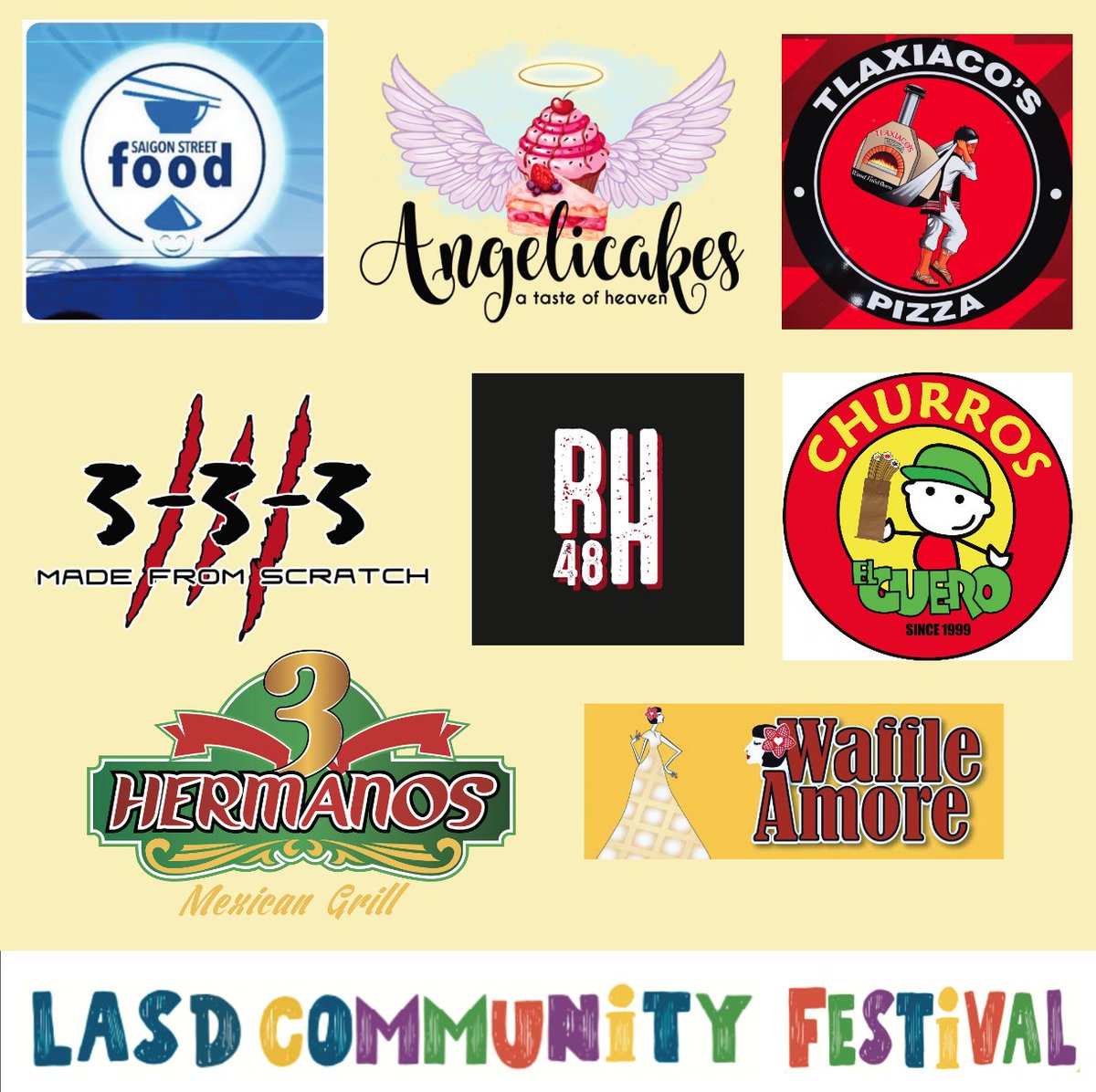 RT LAEFOnline 'Awesome food trucks will be at the LASD Community Festival next Sunday, May 7th, 4-7 pm at Covington. Everyone Welcome! LAEFonline.org/Festival @LASDK8 '