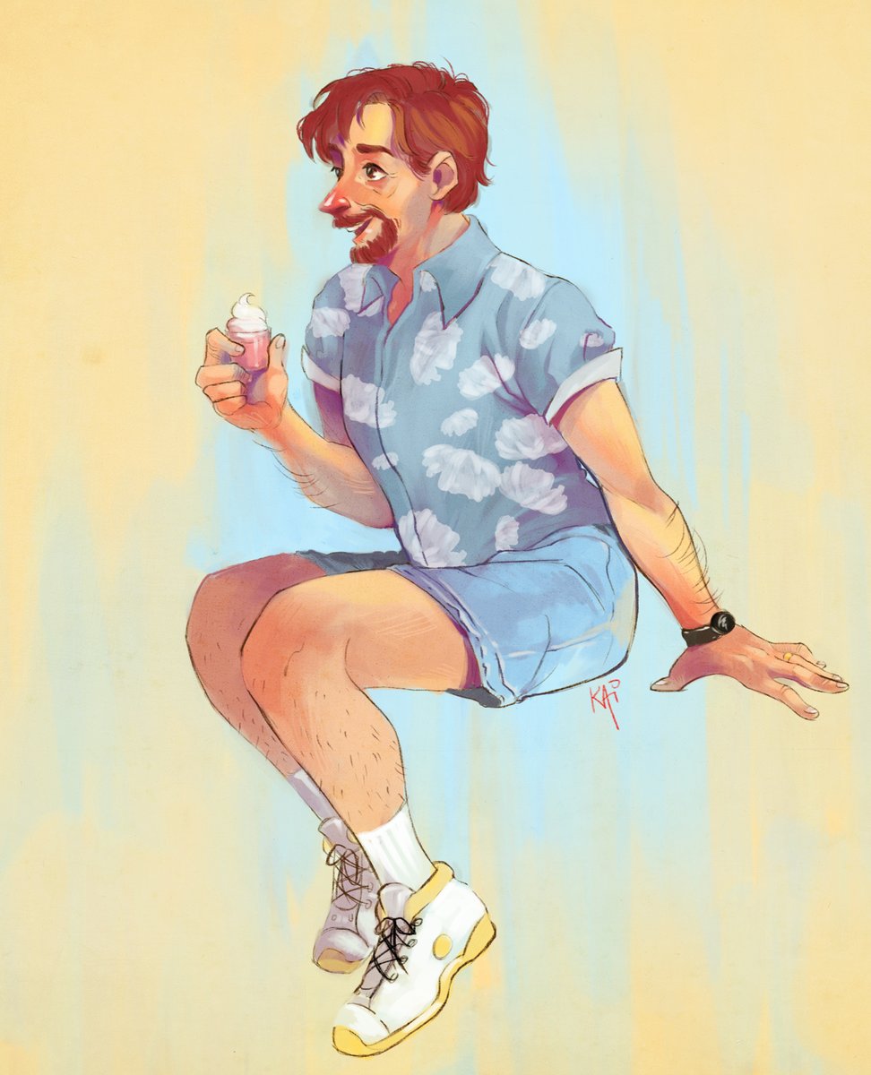 kaiart525's tweet photo. A Murray for a friend! They wrote an amazing Murray Hewitt/Taika's 10 second fotc cameo fic and I just HAVE to capture their adorable Murray #murrayhewitt https://t.co/QkCoguYavS