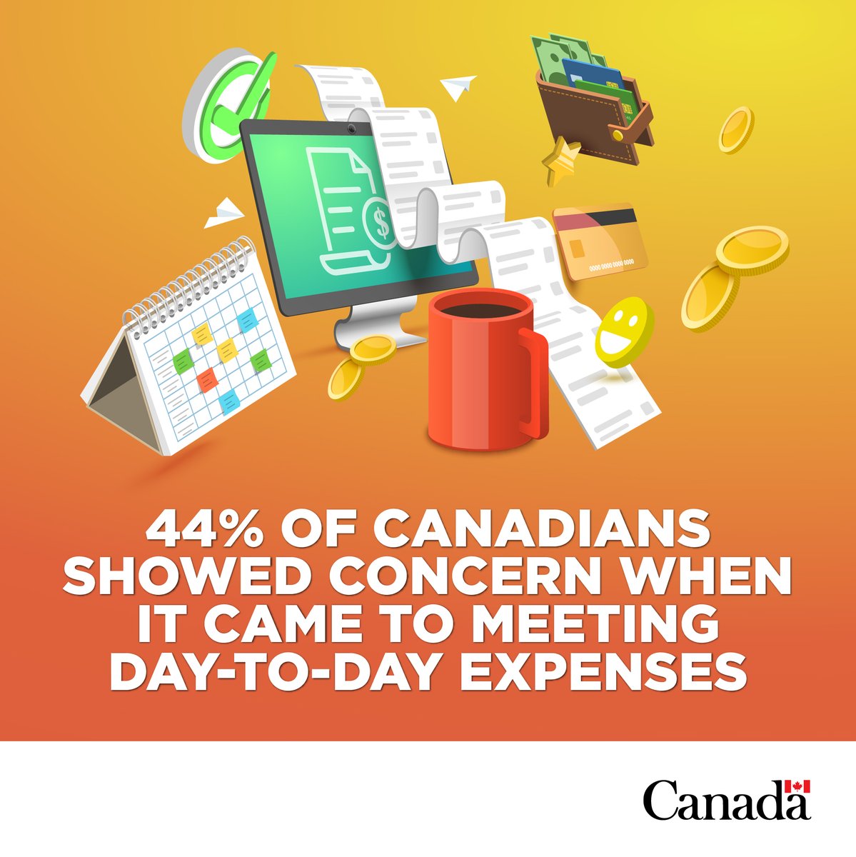 FCACan's tweet photo. A study in 2022 found that nearly half of #Canadians in the bottom family income quintile were very concerned about their ability to meet day-to-day expenses.  

Are you feeling overwhelmed by your #finances? Try our free Budget Planner tool: https://t.co/nNkKiJxs6u https://t.co/fl9NU1s2gk