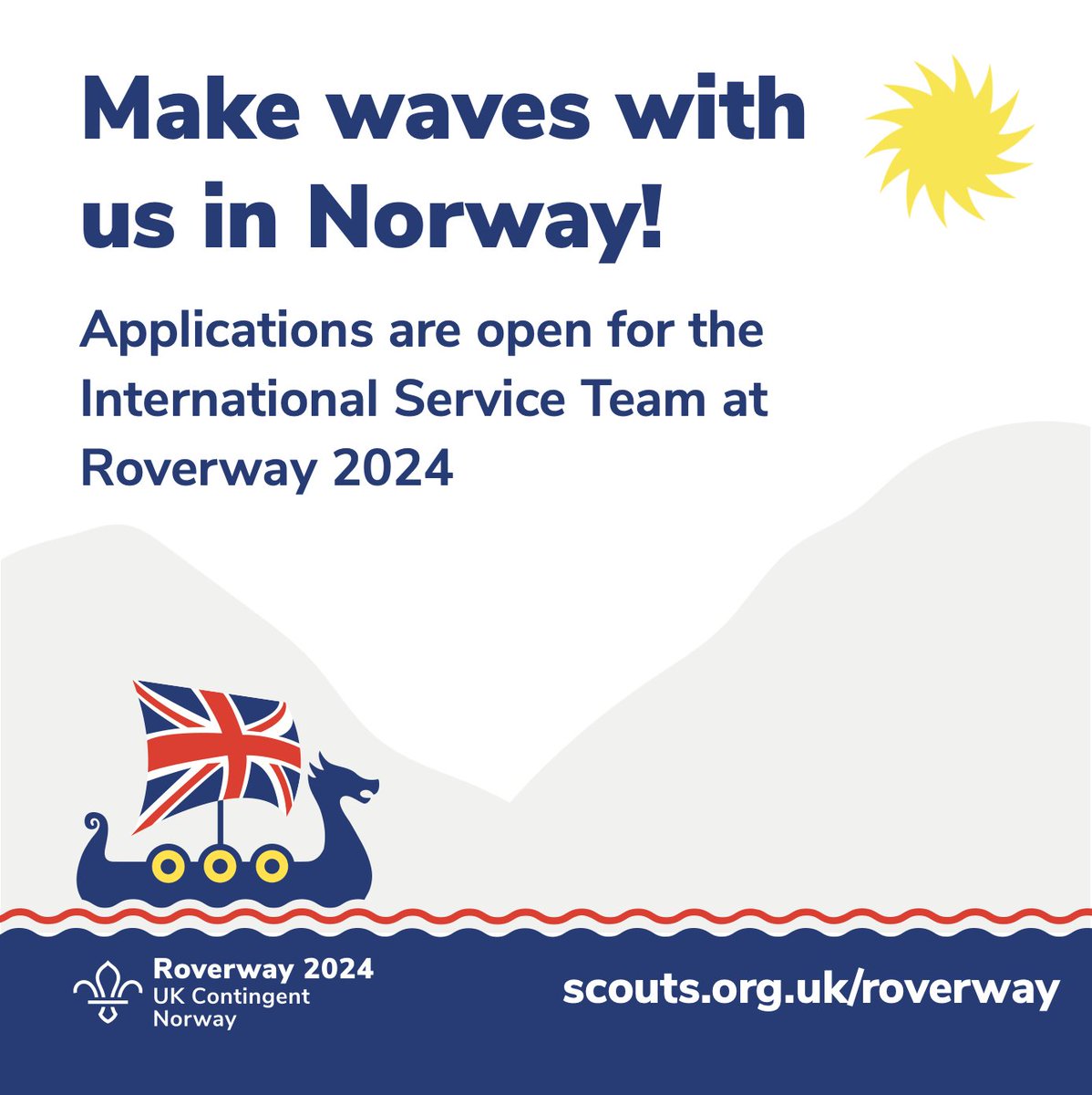 Applications are now open to join the International Service Team to #Roverway2024!  🇳🇴 Roverway is for European Scouts & Guides, taking place in Norway next summer. For more information & to apply, visit ➡️ scouts.org.uk/roverwayist Be quick, you’ve got until Sunday 21 May! ⏰