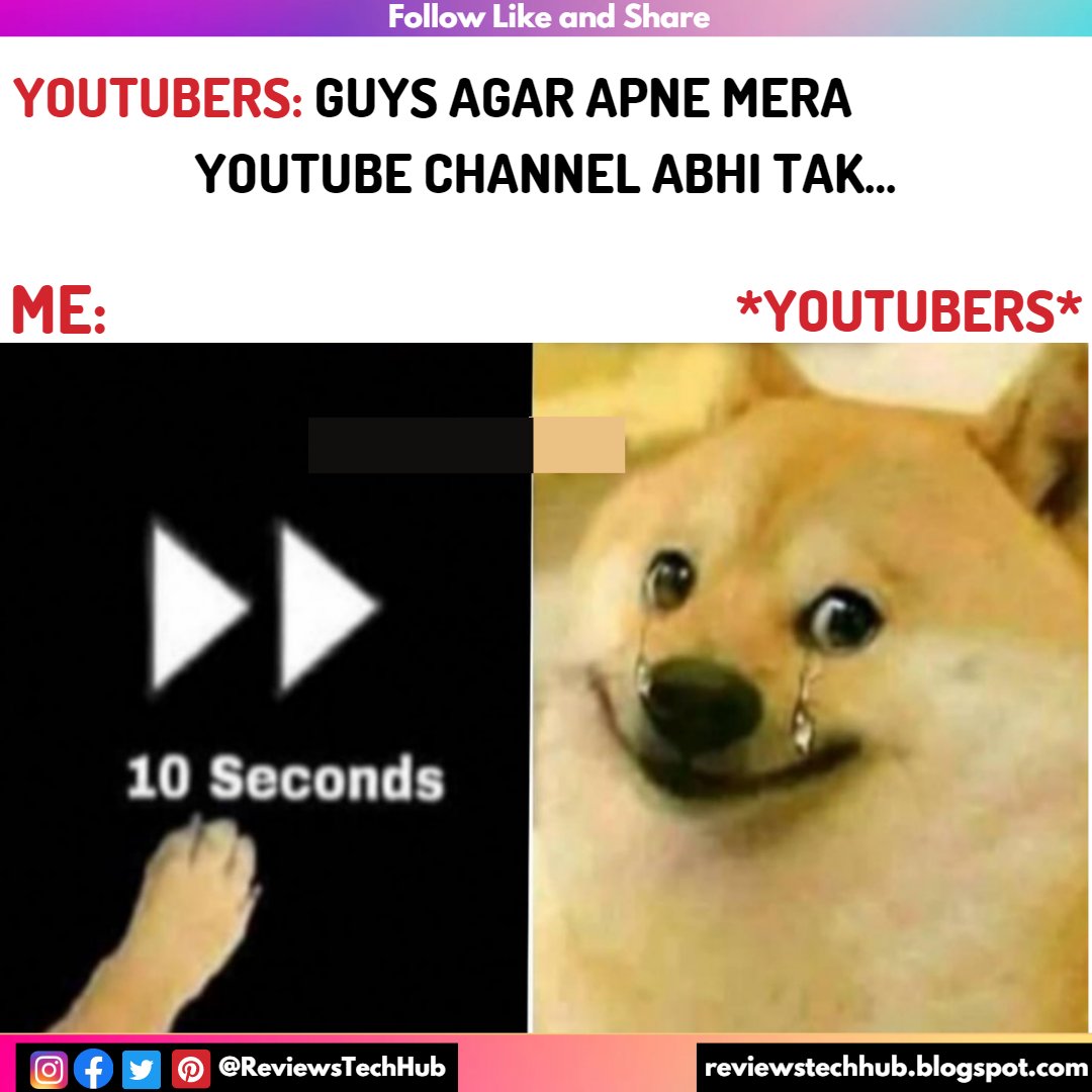 ReviewsTechHub's tweet photo. YouTubers
#reviewstechhub
.
.
Don't forget to Like Follow And Share
.
.
Tags:-
#memes #meme #dankmemes #techmemes #memes😂 #memesindia #technologymemes #techno #funnymemes #youtubememes #youtubers #youtube https://t.co/knNcJ6zUUe