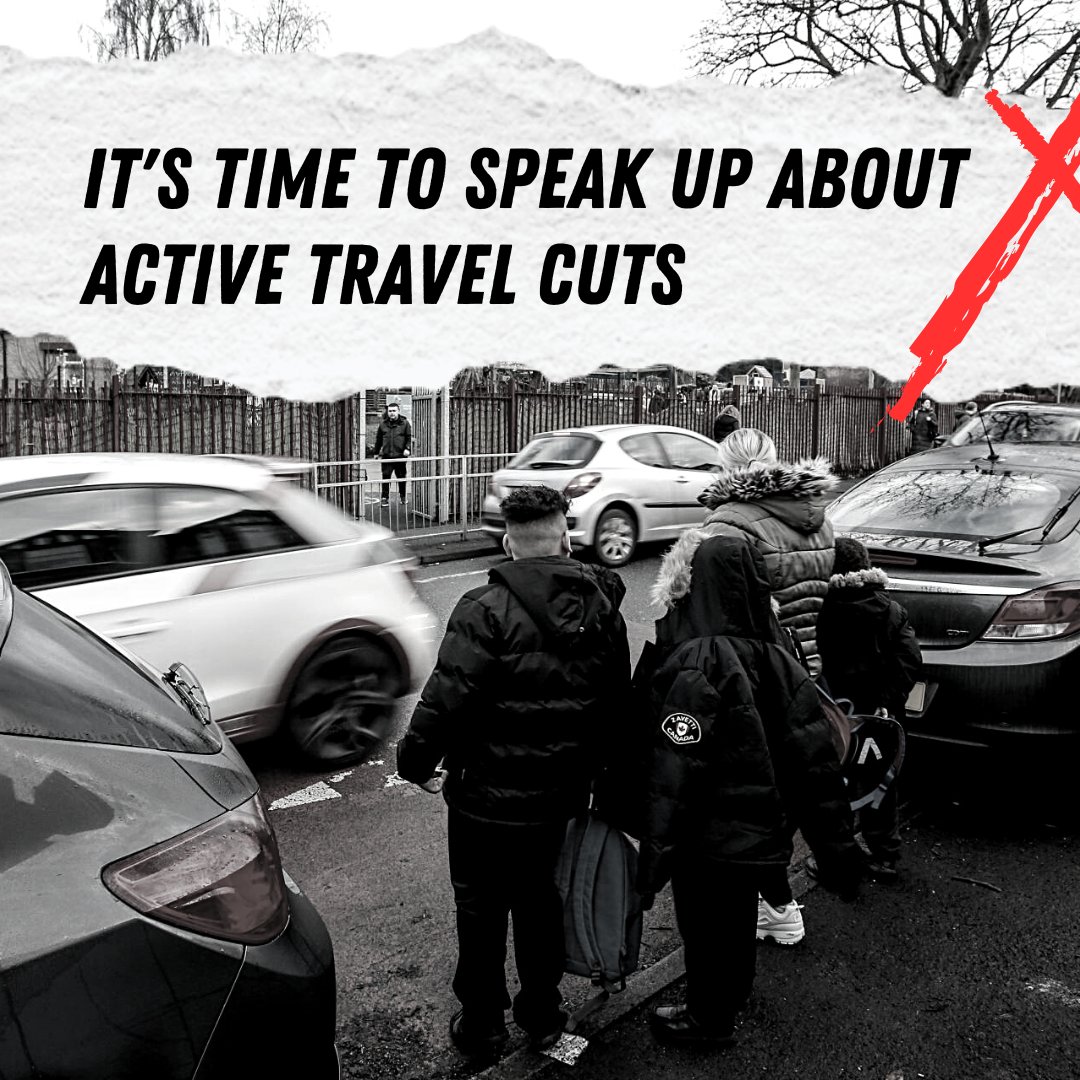 £200 million cuts to investment in active travel infrastructure will leave many people with little choice but to drive everyday trips, making the Government's own target for 50% of all urban journeys to be walked or cycled by 2030 impossible to achieve ⚠️