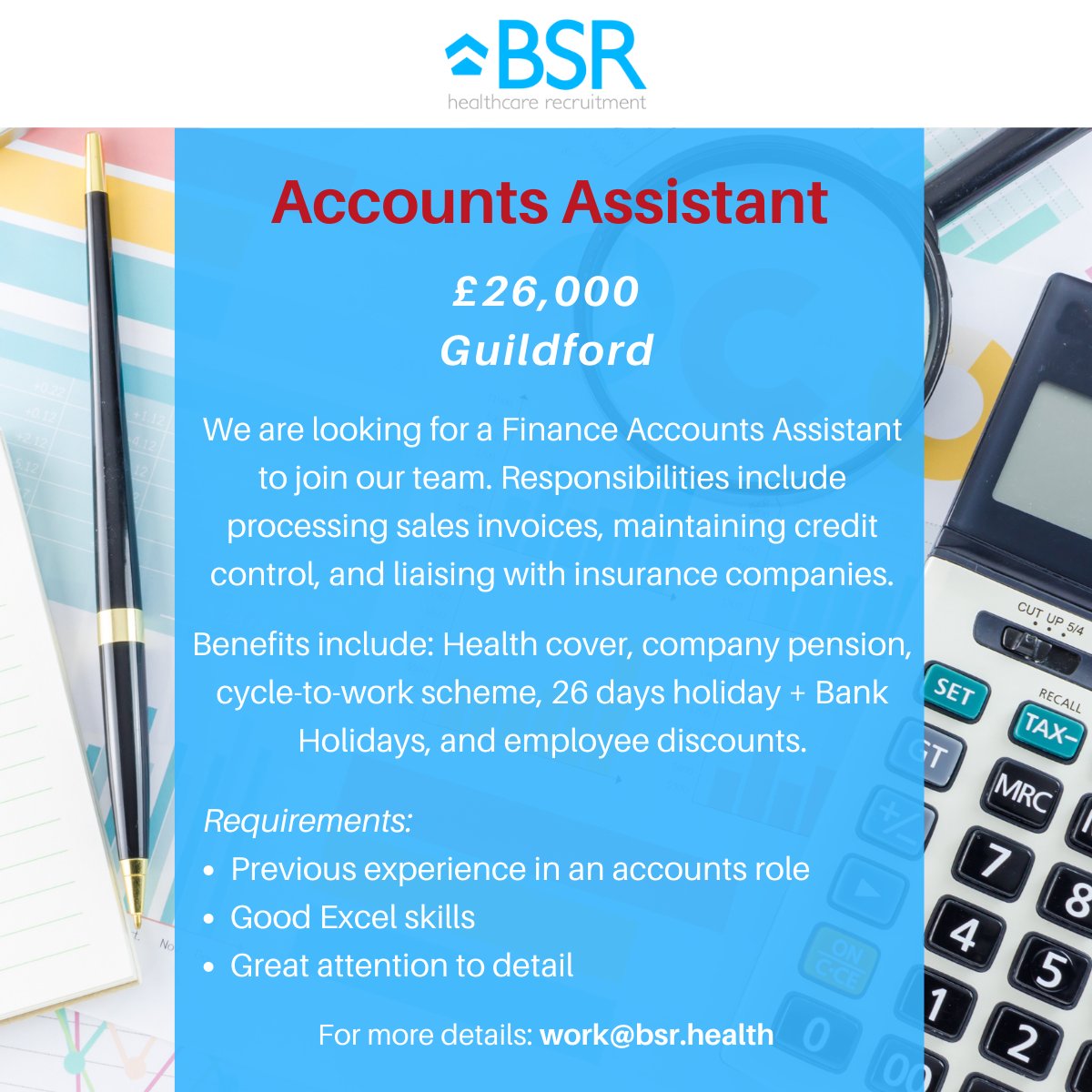 We have a new role for a Accounts Assistant to join our client in Guildford! 

If you're a detail-oriented, and good with numbers, please get in touch. 

#AccountsAssistant #FinanceJobs #GuildfordJobs'