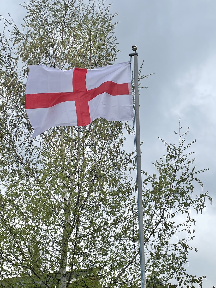 St George’s Day assembly today and flying the flag.