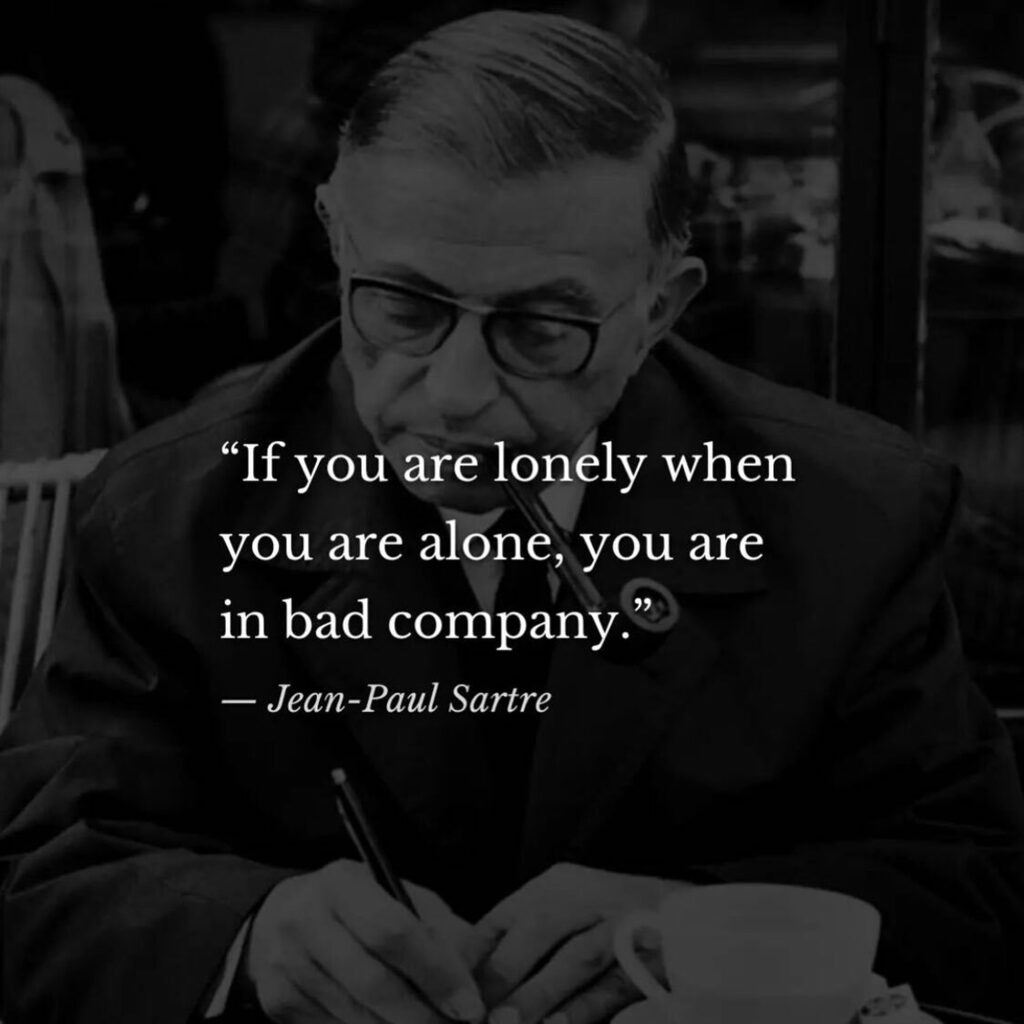 tomorrowstarted's tweet image. On bad company…⁣

#qotd #jps #jeanpaulsartre #frenchphilosophy #france #existencialismo #existentialism #philosophy #goodquote
