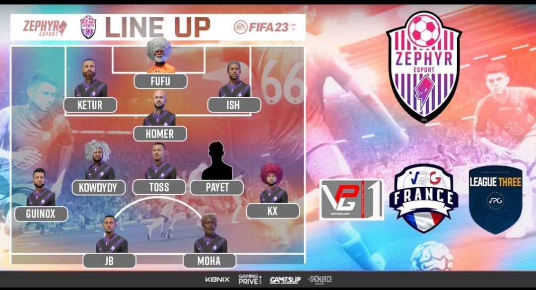 ⚽📋LINE-UP ET AGENDA 24.04📋⚽

21h00🆚Squad VVV🤝
21h20🆚Total playoff🤝 
21h40🆚Predators VPC🇨🇭 
22h00🆚Nogom FC🇪🇺
22h20🆚Ambazac🇨🇵
22h40🆚MHSC 🤝
<a href="/VPGFrance_/">VPG France</a>  <a href="/SwissVPG/">VPG Switzerland 🇨🇭</a>  <a href="/VPGEurope/">Virtual Pro Gaming | Europe</a>