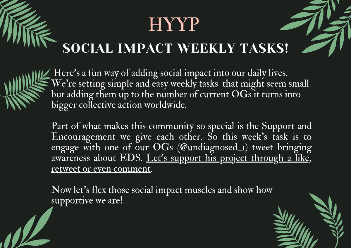 HYYPCartel's tweet photo. Happy Monday!  We are all about support so on this week's task we encourage you to go engage with this tweet from our OG @undiagnosed_1 and bring awareness to his project💗 small actions, BIG impact https://t.co/7Ji6xViytP https://t.co/qiKNVEwXk7