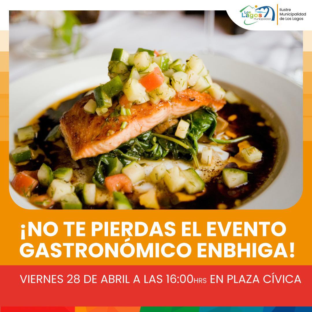 ¡LLEGÓ EL MOMENTO DE DARLE SABOR A LOS LAGOS! Este viernes a las 16 hrs se llevará a cabo el lanzamiento de Enbhiga en la Plaza Cívica. Prepárate para lo mejor de la gastronomía local, mientras descubres la creatividad de 25 Chefs que prepararán platos únicos y deliciosos