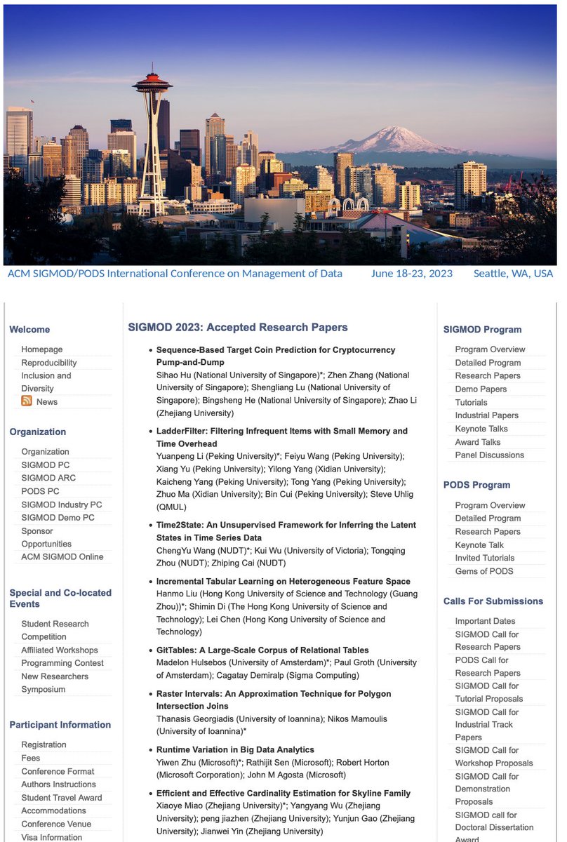SIGMOD/PODS 2023 on Twitter "🚨🔥🚨 The list of papers accepted to 