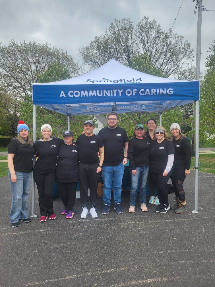 We walk together! This weekend Dr. Valenzuela and his Springfield Clinic team participated in the Walk MS Peoria to help bring awareness to multiple sclerosis.