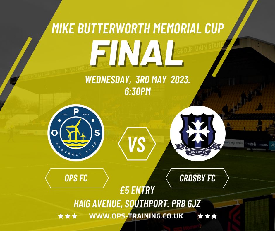 Details for the Mike Butterworth Memorial Cup Final. All support appreciated