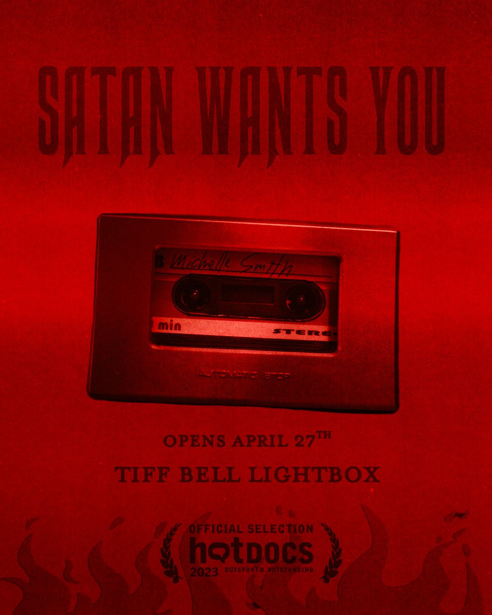 Hot Docs is just around the corner, and Satan Wants You is coming for you. 🔥Playing this Thursday April 27th at TIFF Bell Lightbox. #HotDocs23