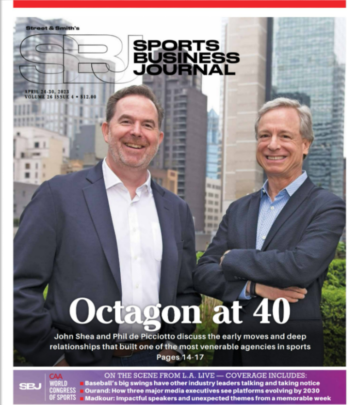 Proud to celebrate Octagon’s "40 Years of Changing the Game" in this week’s <a href="/SBJ/">Sports Business Journal</a>, highlighting the agency’s four decades of representing the brightest stars and biggest brands across sports and entertainment.

Check out the full feature by @SBJLizMullen ➡️ sportsbusinessjournal.com/Journal/Issues…