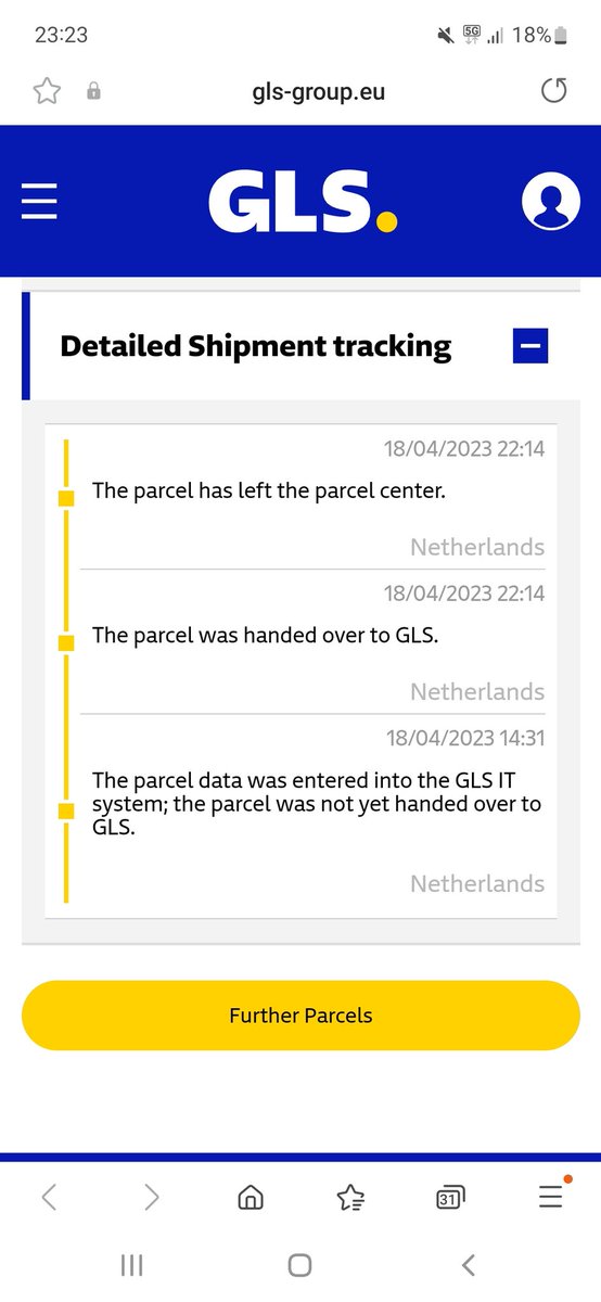 phil_brady1's tweet photo. @GLS_NL my package has had this message for a week and still no updates https://t.co/Kvp5EegOe6