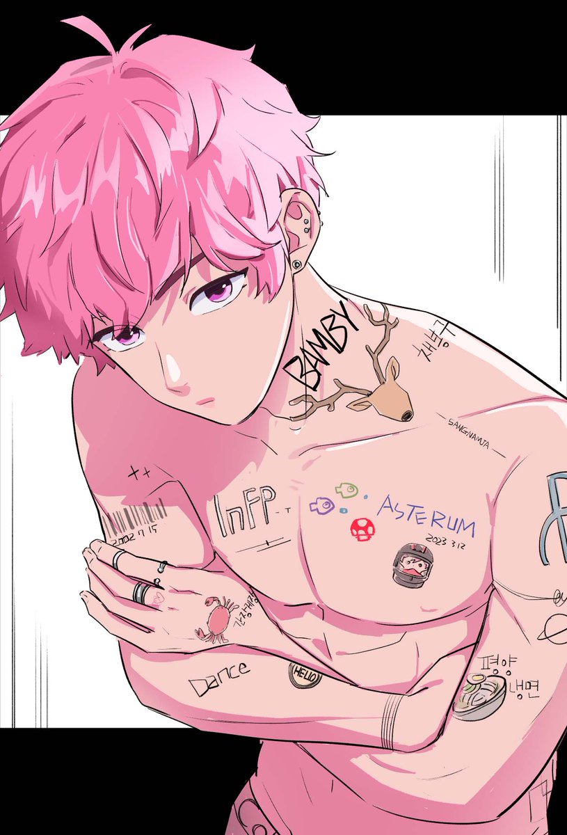 sangnamjabong's tweet image. #PLAVE #플레이브 #밤비 #봉구
타투봉구  ㅋㅋㅋ