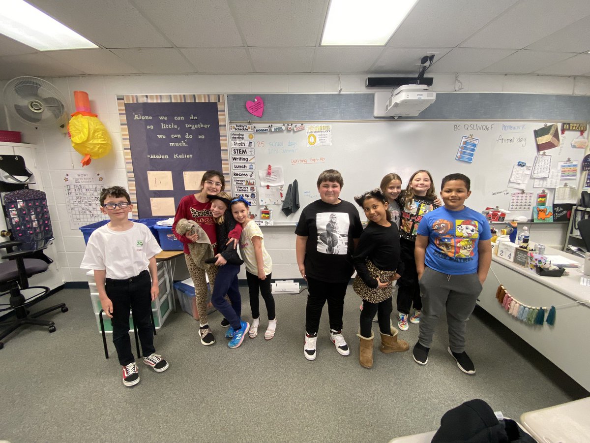 Happy ABC countdown! We started with animal day! #animalday #thirdgraderocks