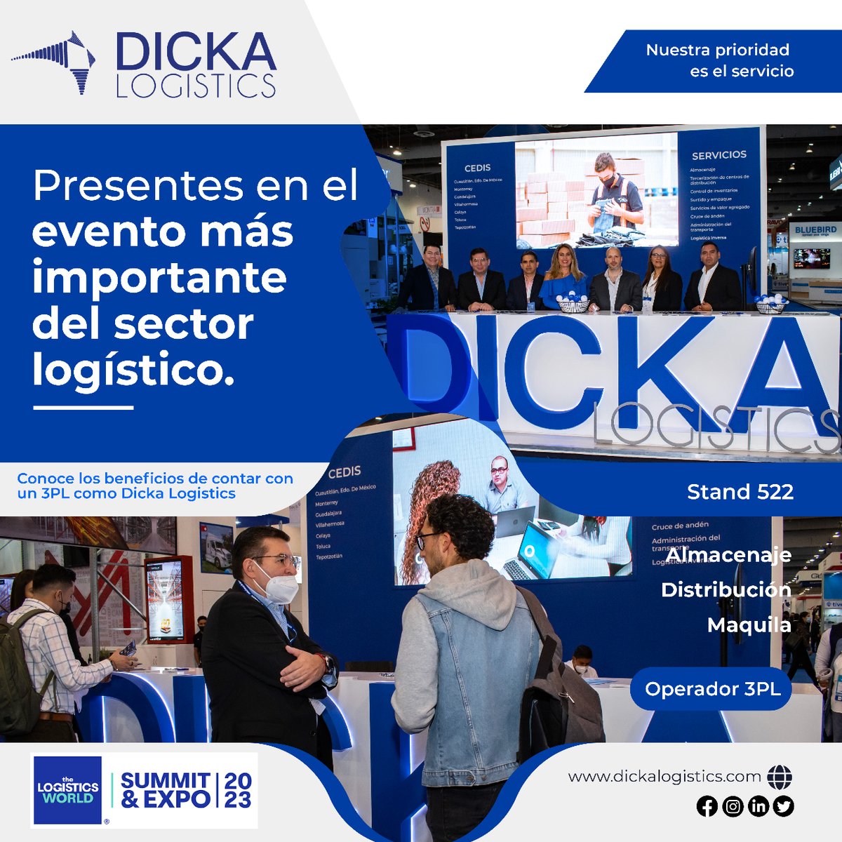 dickalogistics's tweet photo. Conoce las soluciones que Dicka tiene para ti este 26 y 27 de abril en "The Logistics World Summit &amp; Expo"
Stand 522 

#thelogisticsworld #cadenadesuministro #logistica #summit2023 #dicka https://t.co/oF0wAUwZBu