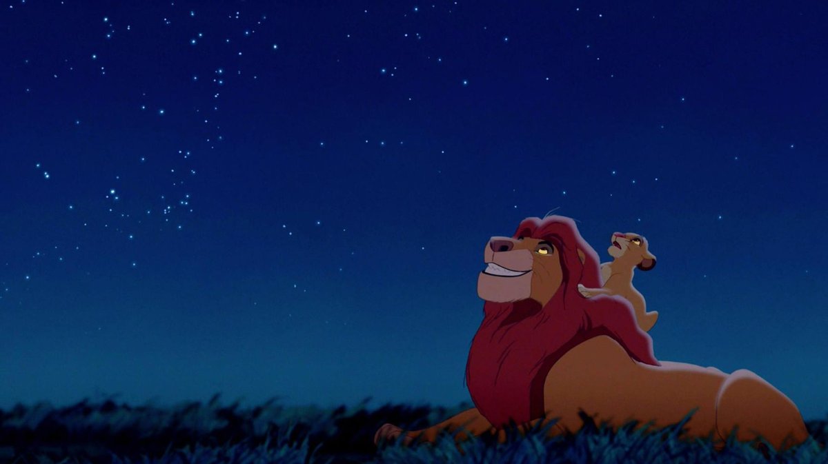 Mirar a las estrellas y dejarnos guiar por ellas cuando nos sintamos solos. 
Lección aprendida, Mufasa. ✨