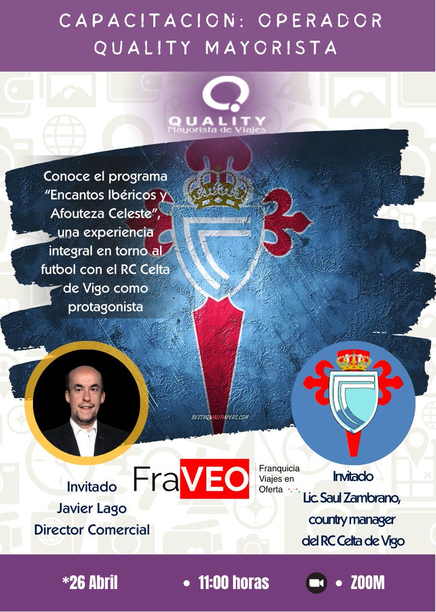 QualityMayorist's tweet photo. En @QualityMayorist continuamos presentando con @JavierLM83 al mercado turístico mexicano a través de la red de franquicias mas grande de México @EstanislaoCO, el significado de afouteza @RCCelta así como, las experiencias integrales alrededor de este histórico equipo centenario. https://t.co/ODjxiGMaXm