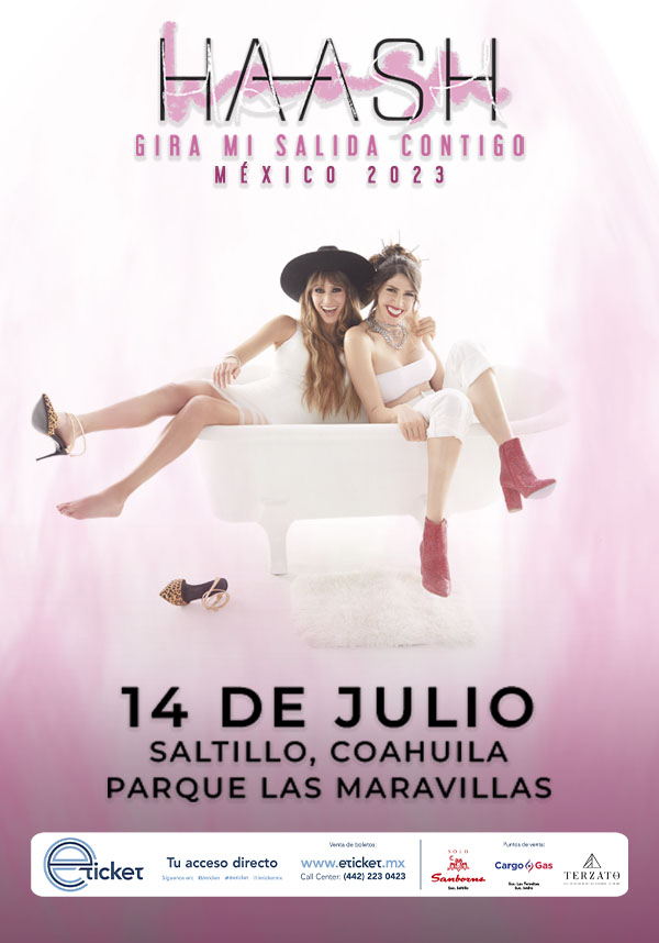 PQLasMaravillas's tweet photo. @haashoficial  en Concierto! Ya puedes comprar tus boletos en https://t.co/esLqOMduCO @terzato  #musicaenvivo #conciertos2023 #Saltillo #saltillocoahuila #HaAsh https://t.co/aBGuBc2ohH