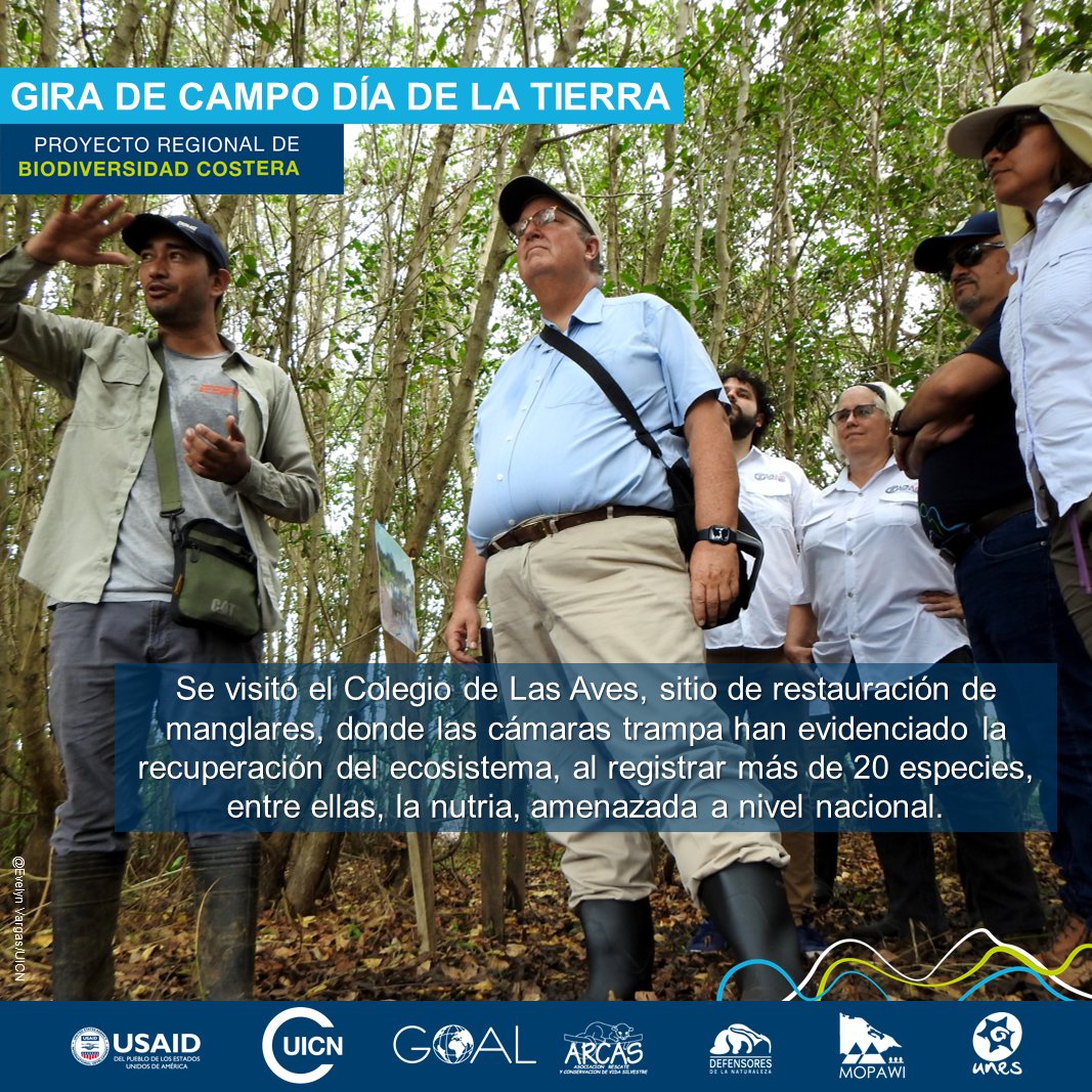 uicn_conserva's tweet photo. 🇸🇻#DíaDeLaTierra Delegación de @USAIDES visitó el Complejo Barra de Santiago, 7° Humedal de Importancia Internacional de El Salvador, para interactuar con las iniciativas de #ManejoDelPaisaje y #Biocomercio que impulsa #BiodiversidadCostera, liderado por la #UICN, desde 2018. https://t.co/g3JrXMxuss