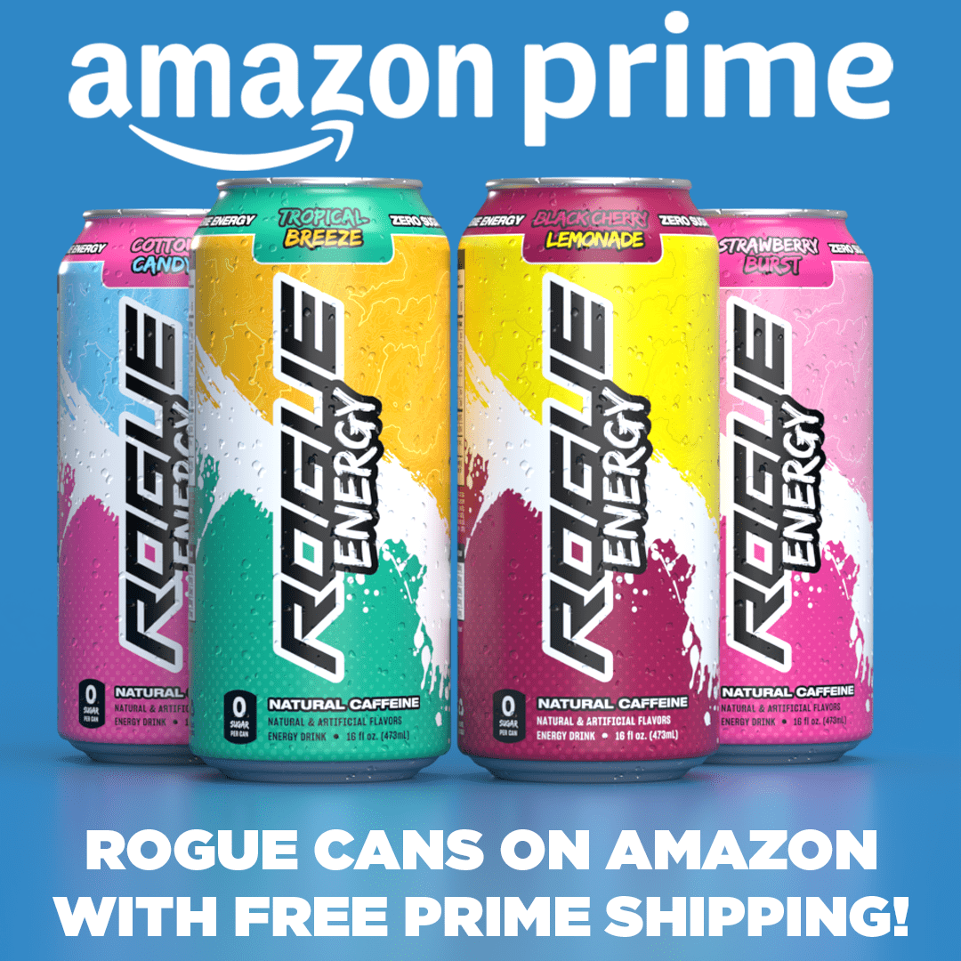 TheRogueEnergy's tweet photo. ICYMI:  Rogue Energy Cans are now available on
@amazon US with FREE #AmazonPrime SHIPPING!  

#RogueEnergy #FreeShipping https://t.co/Sen1nns0zy