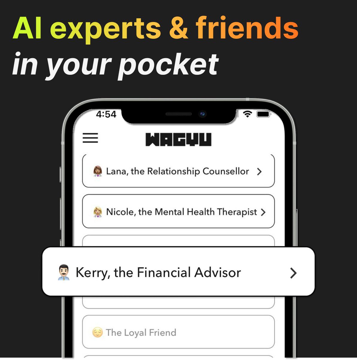 getwagyu's tweet photo. #AI experts &amp; friends in your pocket... by #Wagyu (the #iOSApp) https://t.co/iPyvZoQaBi