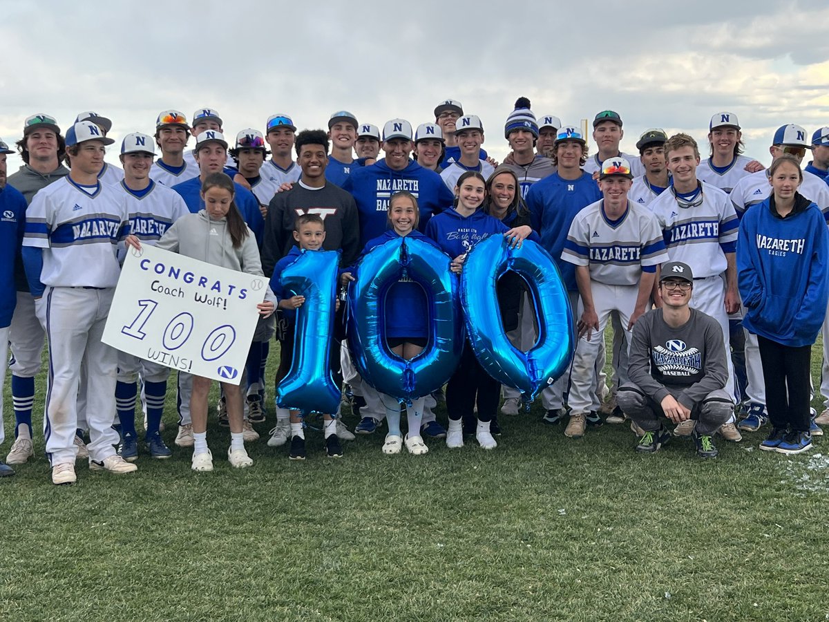 NAZARETH 9 - Dieruff 0
Congratulations Coach Wolf on career win #100!!
#NazarethProud #GoBlueEagles
