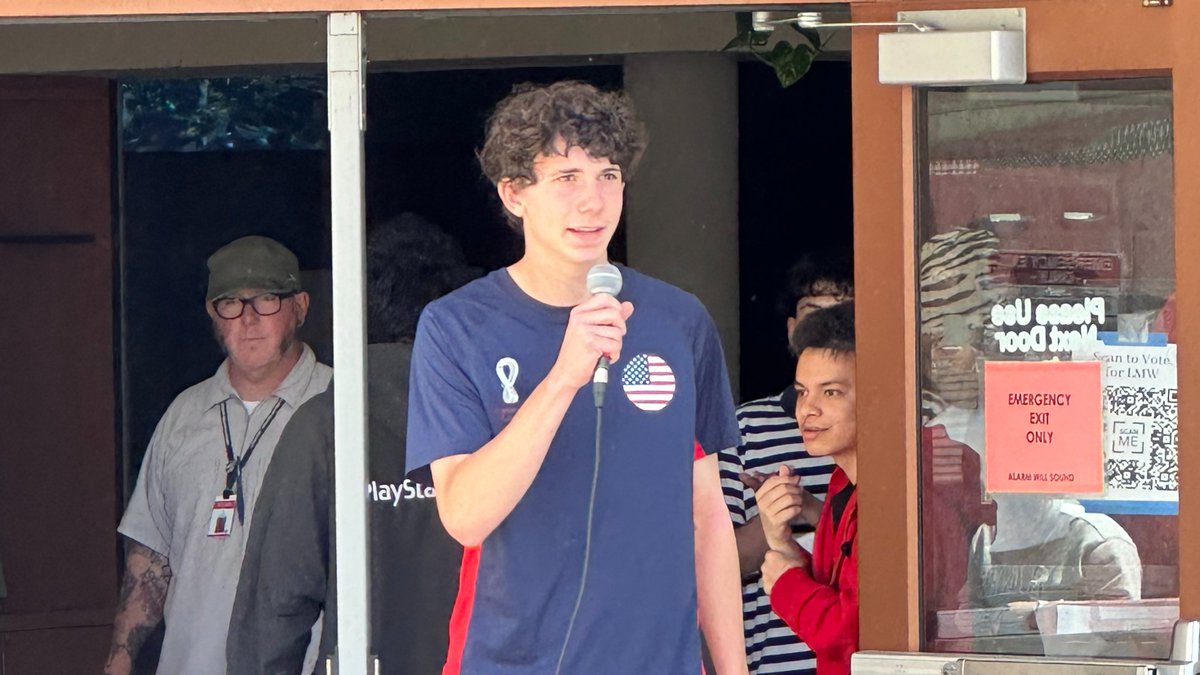 LHSTrojanPride's tweet photo. Our library isn't just for reading and homework! Mr. Bonilla hosted our first #PoetrySlam of the spring outside the library last Friday at lunch. Five students took the stage to rap or perform #SpokenWord.

Our next Poetry Slam is this Friday! #PerformingArts #LunchtimeActivities https://t.co/6fYP9uN5uI