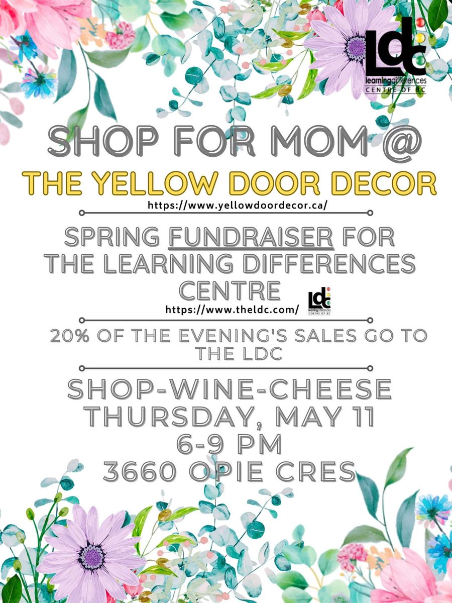 The Learning Differences Centre changed our family! They further literacy through training tutors &amp; tutoring learners in reading, writing, spelling (and math). They need community backing, as a not for profit. Share widely! Shop for the important women in your lives.