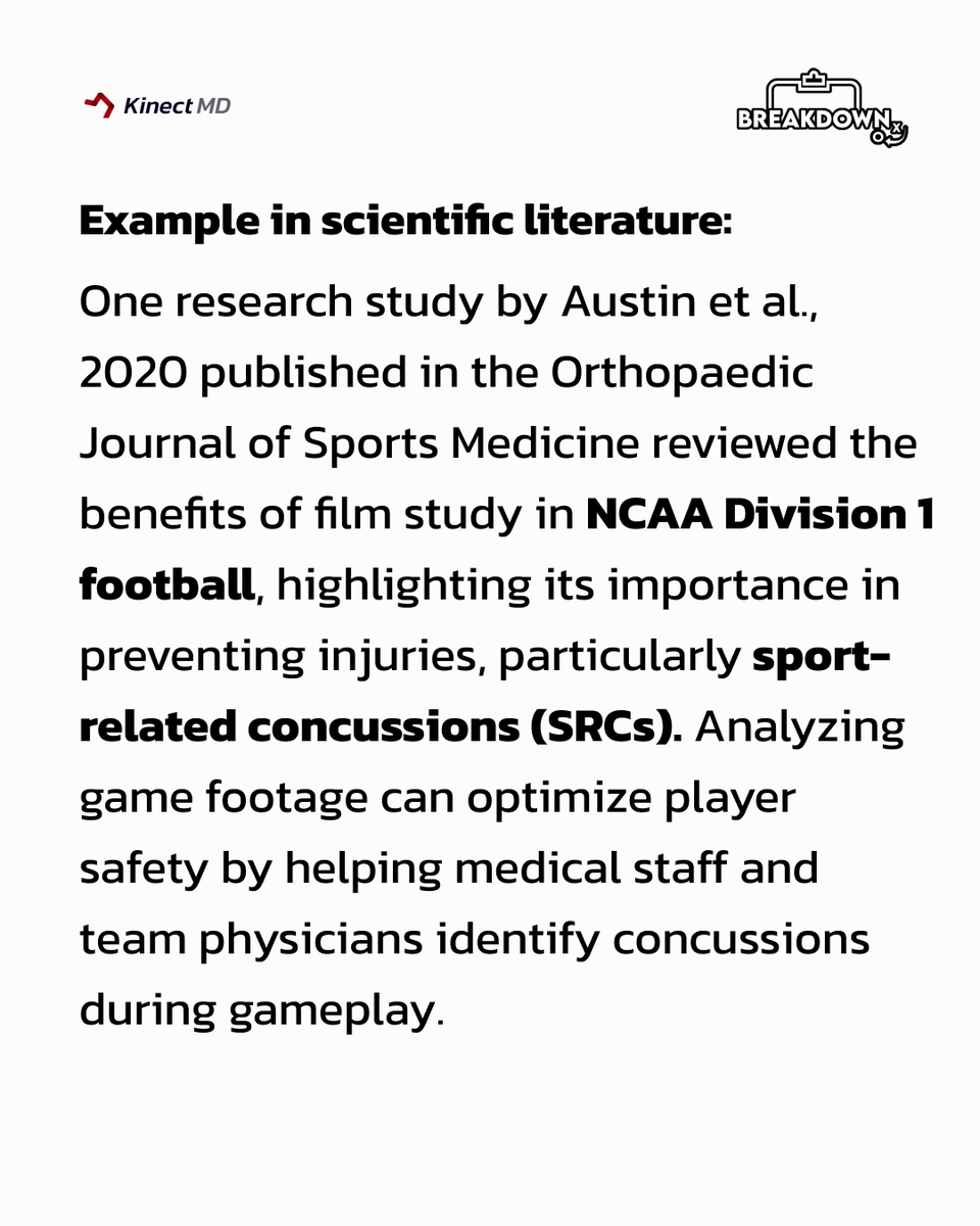 KinectMD's tweet image. The benefits of game film analysis are numerous, ranging from tactical adjustments to injury prevention.
#GameFilm analysis can improve athletic performance. By identifying strengths and weaknesses in play, athletes can work to improve their skills and become more well-rounded.