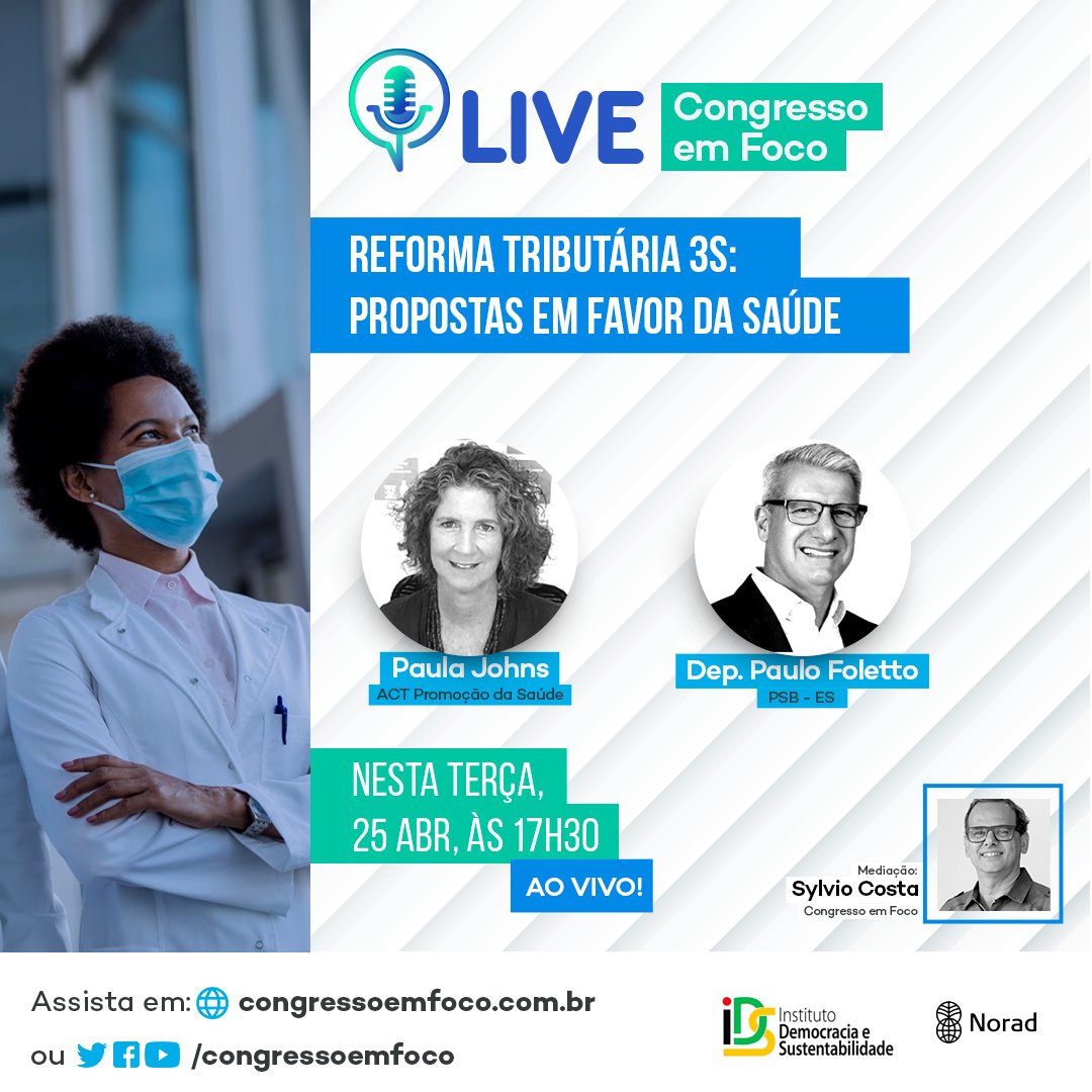 Pessoal, amanhã!

Live ao vivo, nesta terça-feira (25), às 17h30, pelo YouTube sobre a Reforma Tributária.

A conversa será mediada pelo jornalista Sylvio Costa do Congresso em Foco.

Assistam pelo link: youtube.com/watch?v=h6os-O…