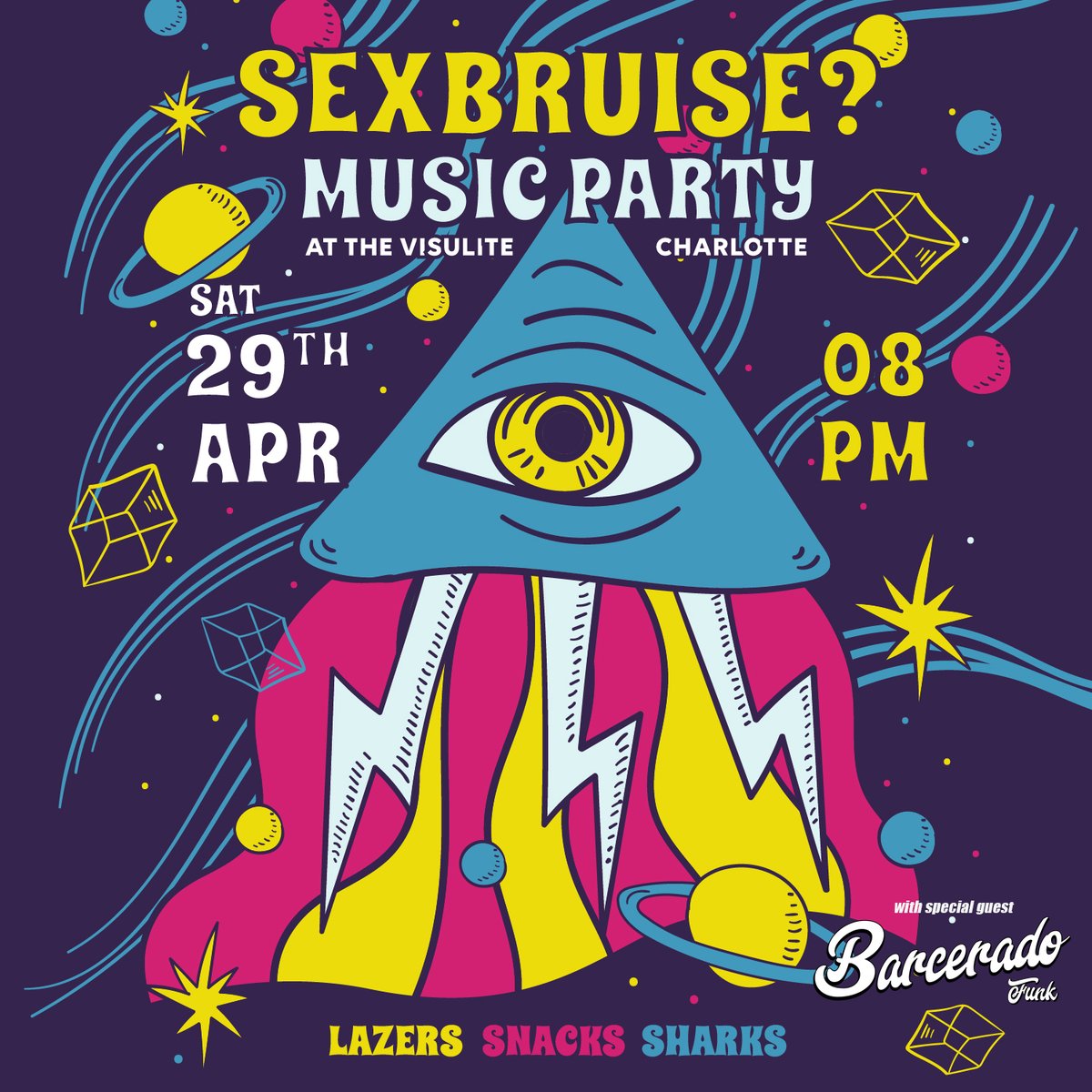 4/29 Don't miss your chance to see <a href="/sexbruisemusic/">Sexbruise?</a> with special guest <a href="/BarceradoFunk/">Barcerado</a> at the <a href="/VisuliteTheatre/">Visulite Theatre</a>!
Grab your tickets 👇
visulite.com/showDetails.cf…